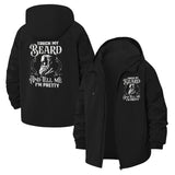 Beard Humor Unisex Full-Zip Printed Waterproof Hooded Windbreaker