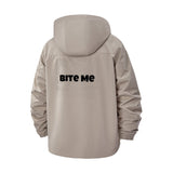 Bite Me Unisex Full-Zip Printed Waterproof Hooded Windbreaker