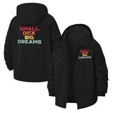 Small Dick Big Dreams Unisex Full-Zip Printed Waterproof Hooded Windbreaker