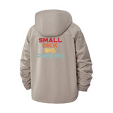 Small Dick Big Dreams Unisex Full-Zip Printed Waterproof Hooded Windbreaker