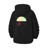 Mathematical Diagram Unisex Full-Zip Printed Waterproof Hooded Windbreaker