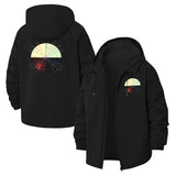 Mathematical Diagram Unisex Full-Zip Printed Waterproof Hooded Windbreaker