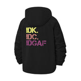 Attitude Statement Unisex Full-Zip Printed Waterproof Hooded Windbreaker