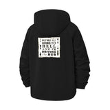 Sarcastic Quote Unisex Full-Zip Printed Waterproof Hooded Windbreaker