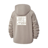 Sarcastic Quote Unisex Full-Zip Printed Waterproof Hooded Windbreaker