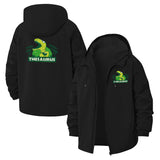 Thesaurus Dinosaur Unisex Full-Zip Printed Waterproof Hooded Windbreaker