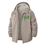 Thesaurus Dinosaur Unisex Full-Zip Printed Waterproof Hooded Windbreaker