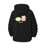 Cute Cat Sushi Unisex Full-Zip Printed Waterproof Hooded Windbreaker