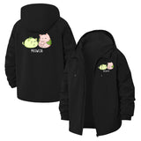 Cute Cat Sushi Unisex Full-Zip Printed Waterproof Hooded Windbreaker