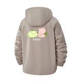 Cute Cat Sushi Unisex Full-Zip Printed Waterproof Hooded Windbreaker