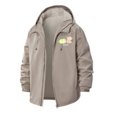 Cute Cat Sushi Unisex Full-Zip Printed Waterproof Hooded Windbreaker