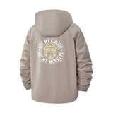 Monkey Circus Quote Unisex Full-Zip Printed Waterproof Hooded Windbreaker