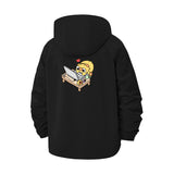 Cute Coder Unisex Full-Zip Printed Waterproof Hooded Windbreaker