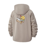 Cute Coder Unisex Full-Zip Printed Waterproof Hooded Windbreaker