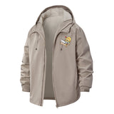Cute Coder Unisex Full-Zip Printed Waterproof Hooded Windbreaker