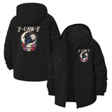 Raven and Celestial Skull Unisex Full-Zip Printed Waterproof Hooded Windbreaker