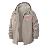 Funny Memory Quote Unisex Full-Zip Printed Waterproof Hooded Windbreaker