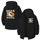 Bald Eagle Patriot Unisex Full-Zip Printed Waterproof Hooded Windbreaker