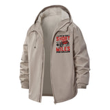 Hot Rod Life Unisex Full-Zip Printed Waterproof Hooded Windbreaker