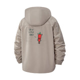 Spicy Pepper Character Unisex Full-Zip Printed Waterproof Hooded Windbreaker