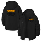 Dad Joke Warning Unisex Full-Zip Printed Waterproof Hooded Windbreaker