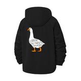 Funny Chicken Meme Unisex Full-Zip Printed Waterproof Hooded Windbreaker