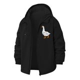 Funny Chicken Meme Unisex Full-Zip Printed Waterproof Hooded Windbreaker