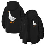 Funny Chicken Meme Unisex Full-Zip Printed Waterproof Hooded Windbreaker