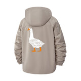 Funny Chicken Meme Unisex Full-Zip Printed Waterproof Hooded Windbreaker