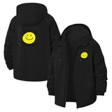 Smiley Face I Talk To Strangers Unisex Full-Zip Printed Waterproof Hooded Windbreaker
