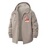 Hello My Name Is Matt Unisex Full-Zip Printed Waterproof Hooded Windbreaker