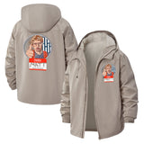 Hello My Name Is Matt Unisex Full-Zip Printed Waterproof Hooded Windbreaker