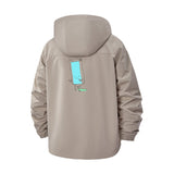 Minimalist Exclamation Mark Unisex Full-Zip Printed Waterproof Hooded Windbreaker