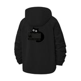 Mischievous Cat Unisex Full-Zip Printed Waterproof Hooded Windbreaker