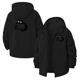 Mischievous Cat Unisex Full-Zip Printed Waterproof Hooded Windbreaker