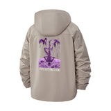 Extinction Botanical Unisex Full-Zip Printed Waterproof Hooded Windbreaker