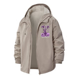 Extinction Botanical Unisex Full-Zip Printed Waterproof Hooded Windbreaker
