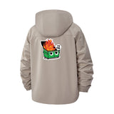 Dumpster Fire Meme Unisex Full-Zip Printed Waterproof Hooded Windbreaker
