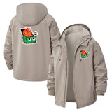 Dumpster Fire Meme Unisex Full-Zip Printed Waterproof Hooded Windbreaker