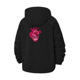 Anatomical Heart Unisex Full-Zip Printed Waterproof Hooded Windbreaker