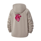 Anatomical Heart Unisex Full-Zip Printed Waterproof Hooded Windbreaker