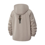 Cowboy Motif Unisex Full-Zip Printed Waterproof Hooded Windbreaker