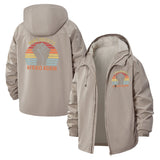 Activist Fist Unisex Full-Zip Printed Waterproof Hooded Windbreaker