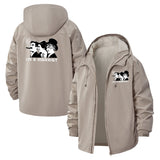 Marxist Statement Unisex Full-Zip Printed Waterproof Hooded Windbreaker