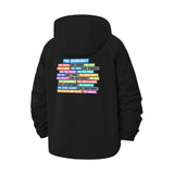 Pro-Democracy Statement Unisex Full-Zip Printed Waterproof Hooded Windbreaker