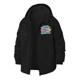 Pro-Democracy Statement Unisex Full-Zip Printed Waterproof Hooded Windbreaker