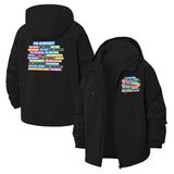 Pro-Democracy Statement Unisex Full-Zip Printed Waterproof Hooded Windbreaker
