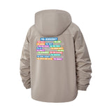 Pro-Democracy Statement Unisex Full-Zip Printed Waterproof Hooded Windbreaker