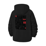 James Baldwin Quote Unisex Full-Zip Printed Waterproof Hooded Windbreaker