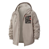 James Baldwin Quote Unisex Full-Zip Printed Waterproof Hooded Windbreaker